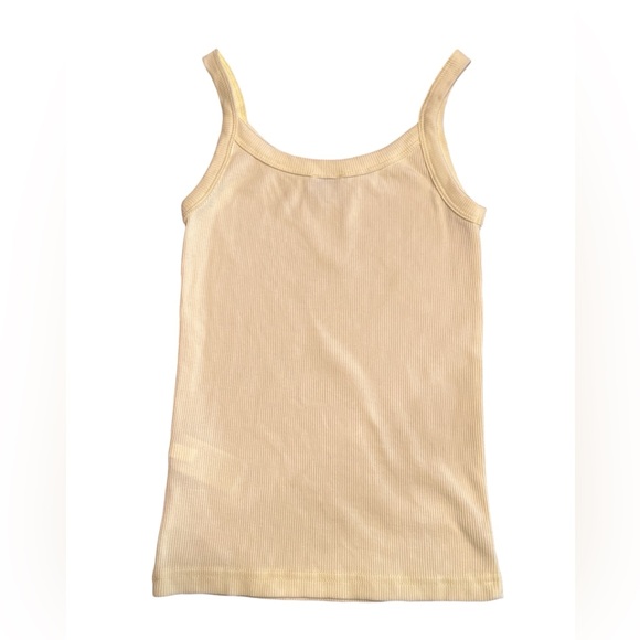J. Crew Factory Slim strappy ribbed tank top yellow Women’s Size XS NWOT - Picture 2 of 5